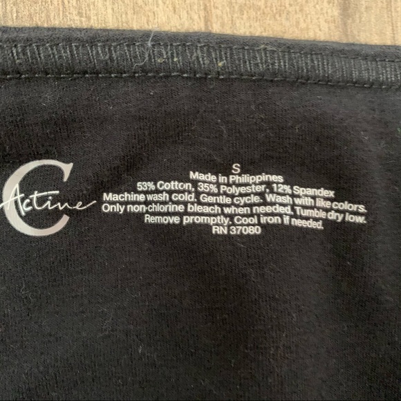 C Active Black Cutout Leggings - Picture 2 of 4